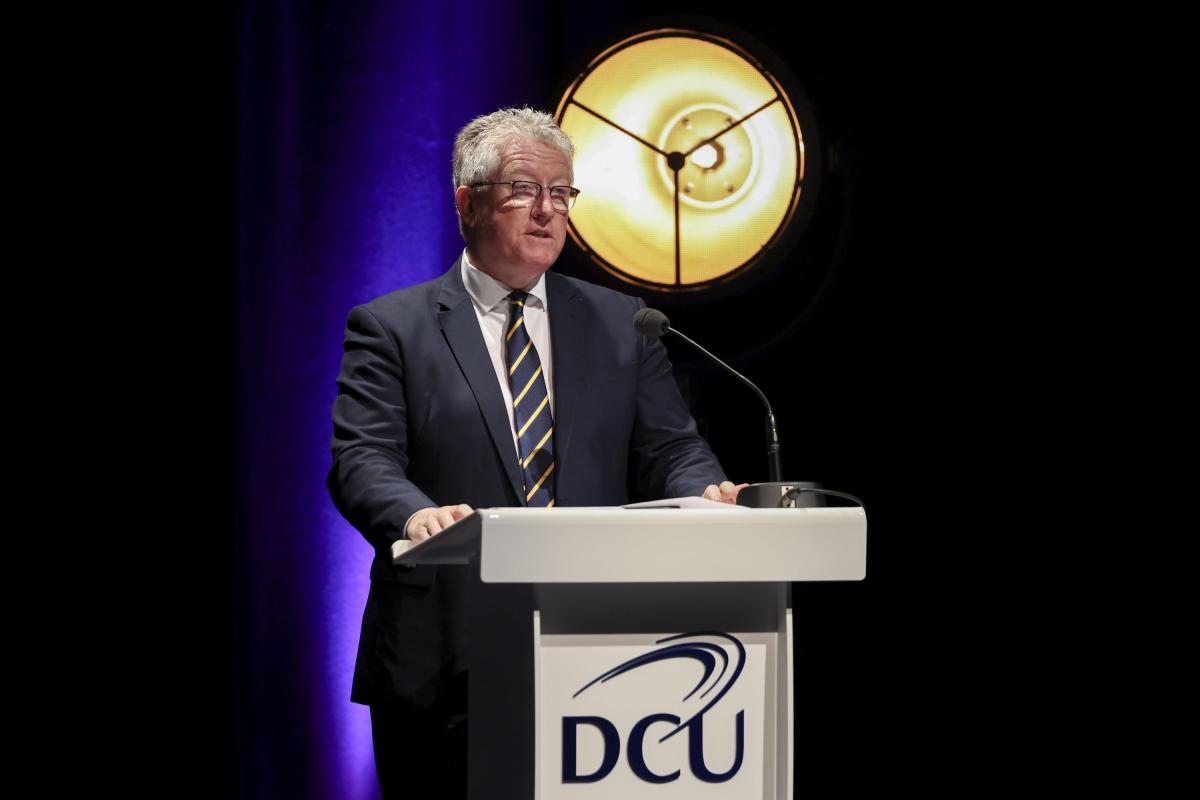 DCU President Prof Daire Keogh speaking at the DCU Strategy launch