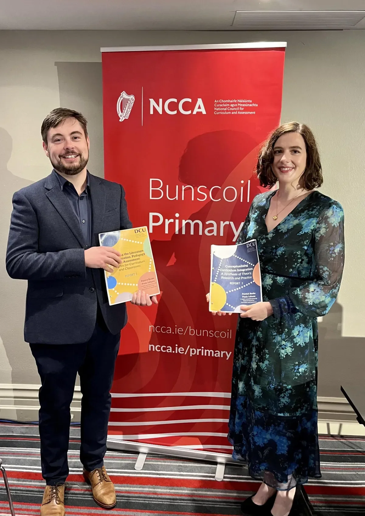 Dr Patrick Burke and Dr Paula Lehane at the NCCA event