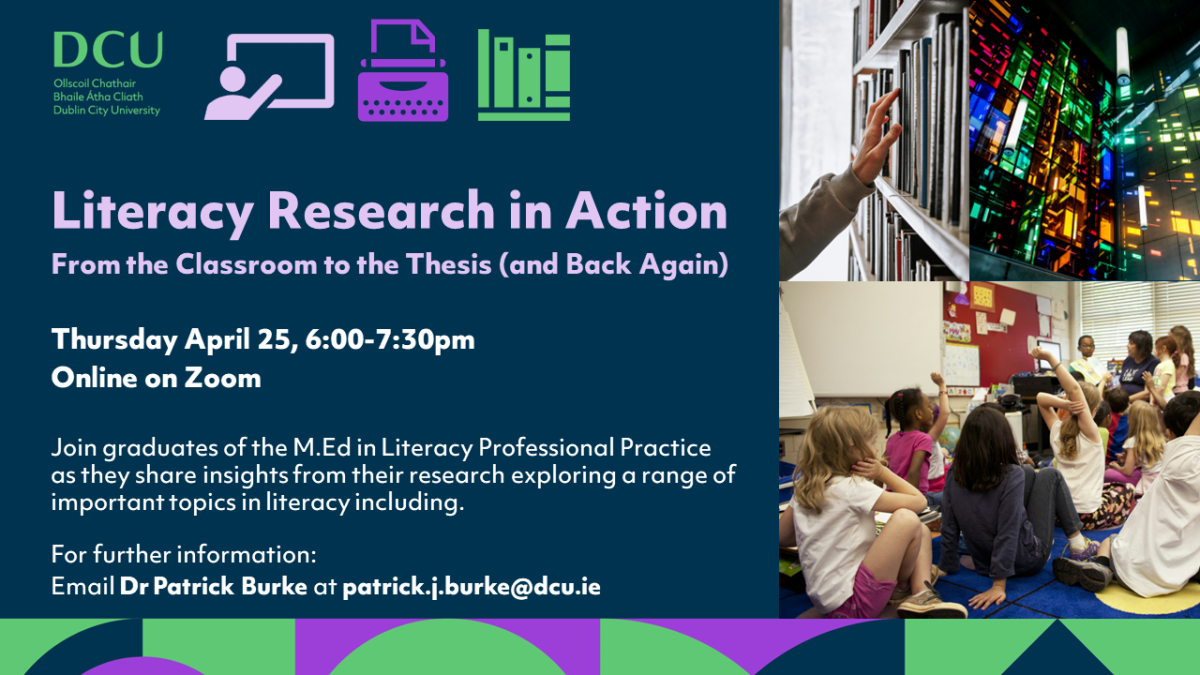 Literary Research in Action, From the Classroom to the Thesis (and Back Again). Thursday April 25, 6-7:30pm, Online on Zoom.