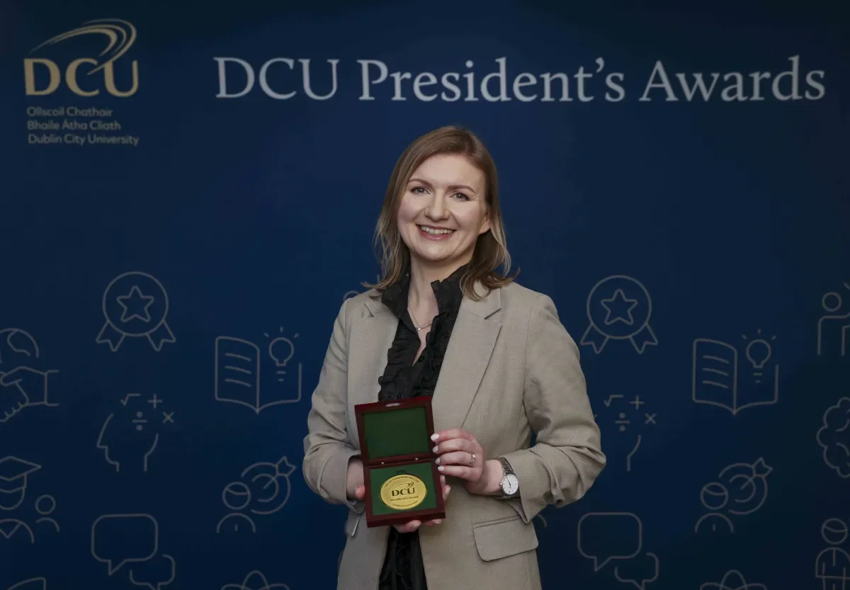Margarat Brock with her President's Award.