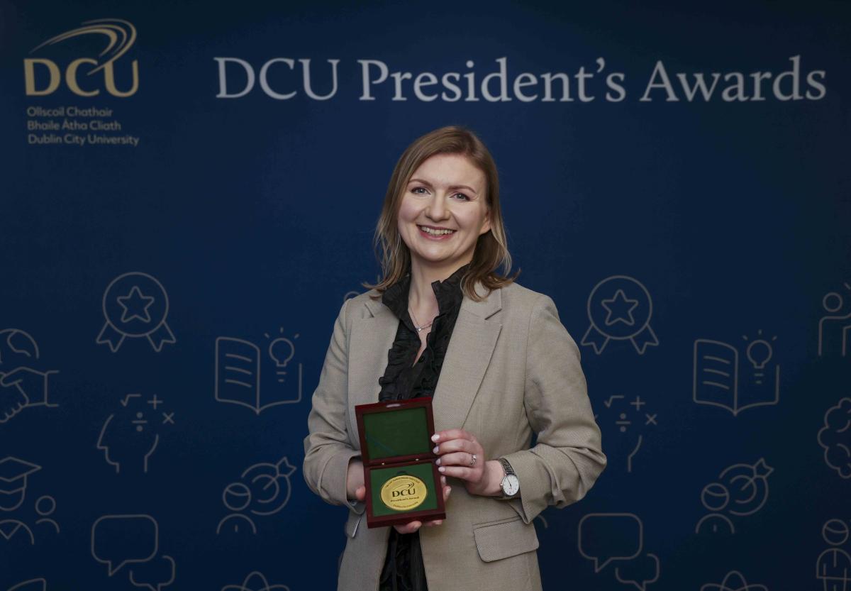 Margarat Brock with her President's Award.