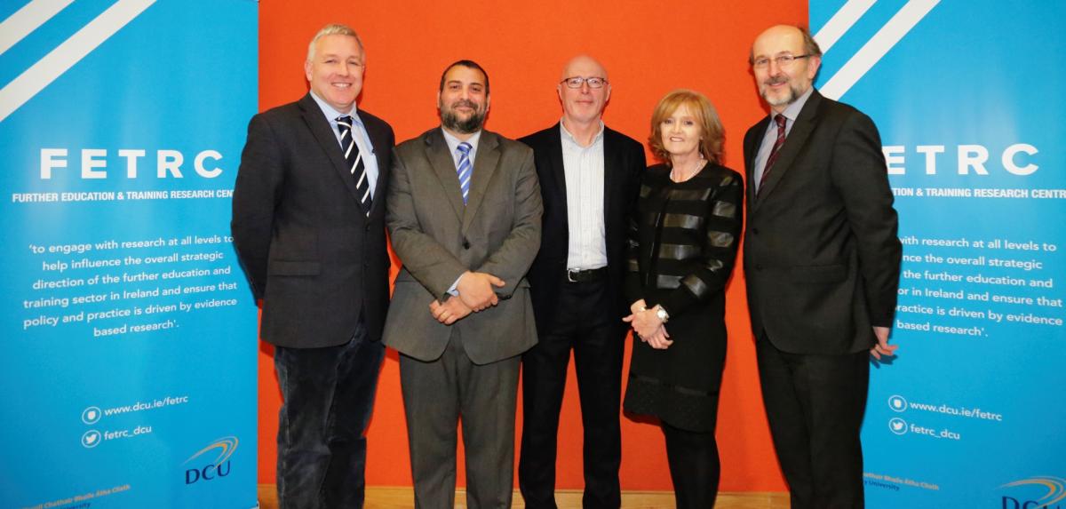 L-R Prof JoeOhara, Dr Justin Rami (FETRC) Dr Dermot Stokes, Fiona Hartley SOLAS, Prof Brian MacCraith