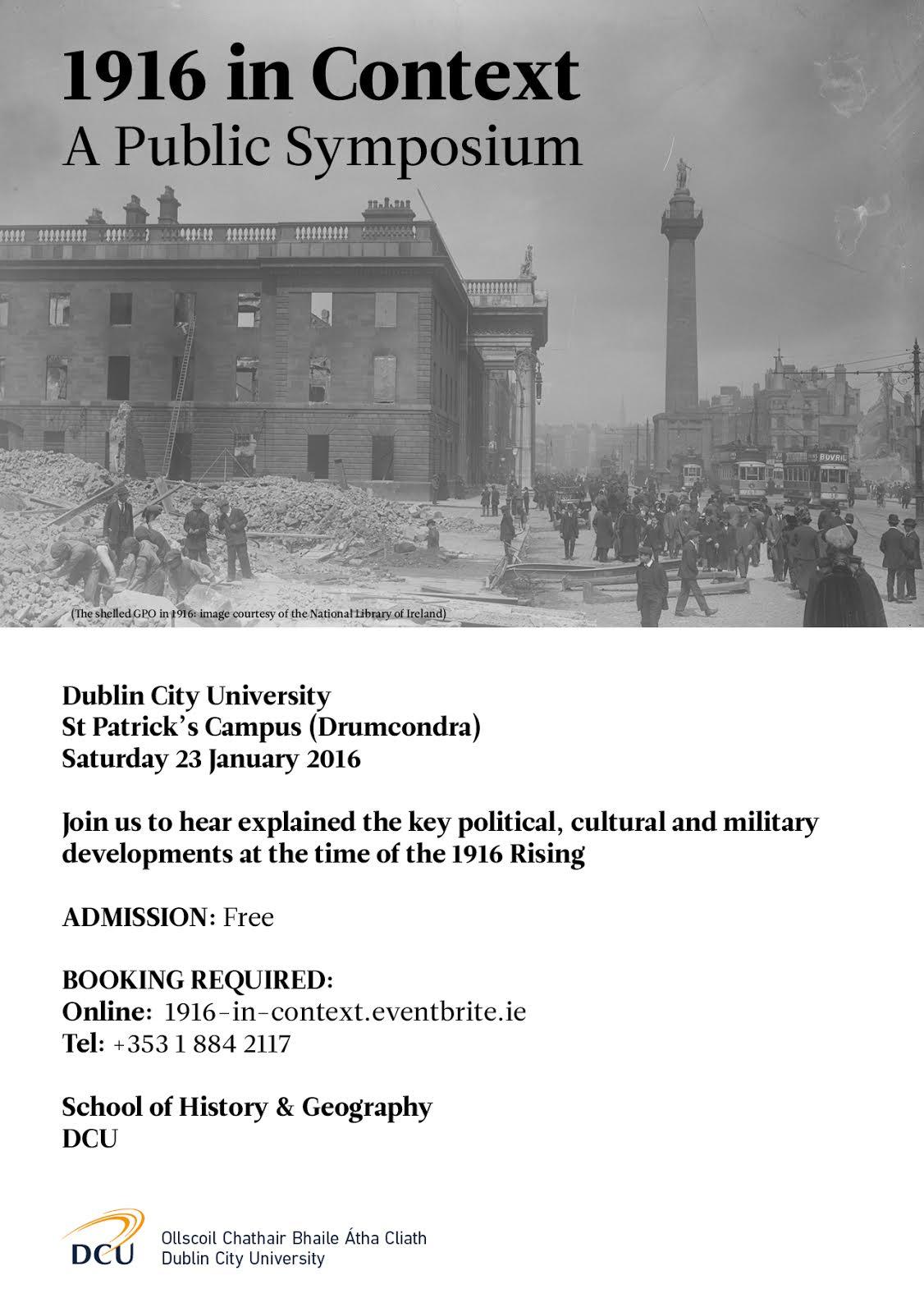 Public Symposium: 1916 in Context