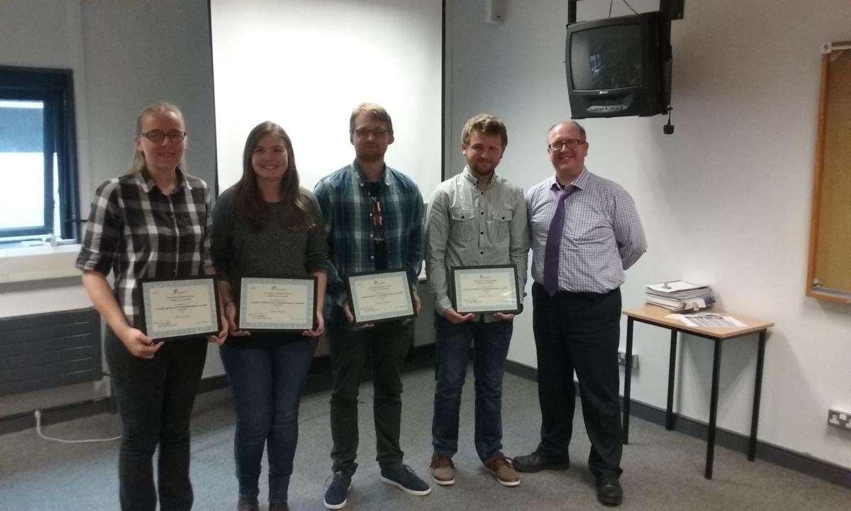 School of Physical Sciences, DCU - Undergraduate research interns funded by an Enhancing Performance 2015/16 award