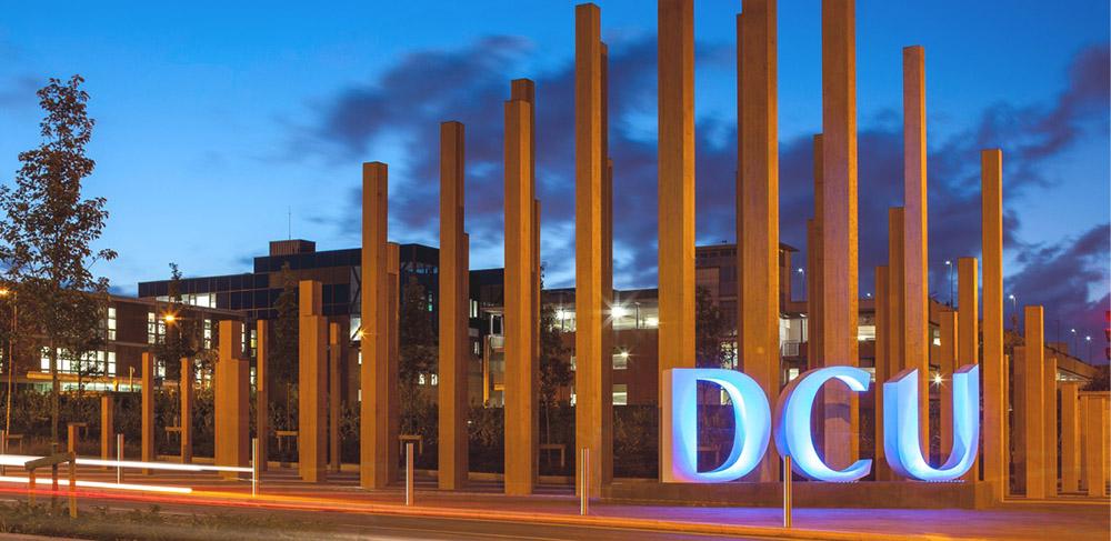 DCU Award-winning front entrance (with pillars!)