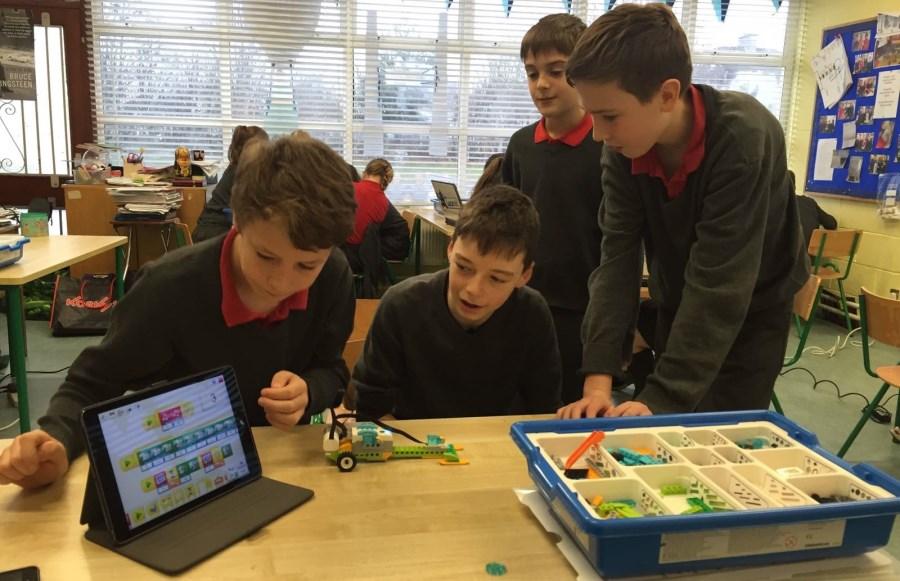 Children from Bayside Senior School working on the Creature Craze Challenge