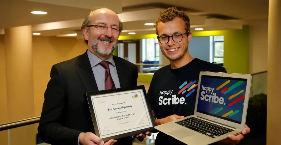 Happy Scribe and Giveback.ie jointly named DCU UStart ‘Best Start-up Opportunity’ 2017