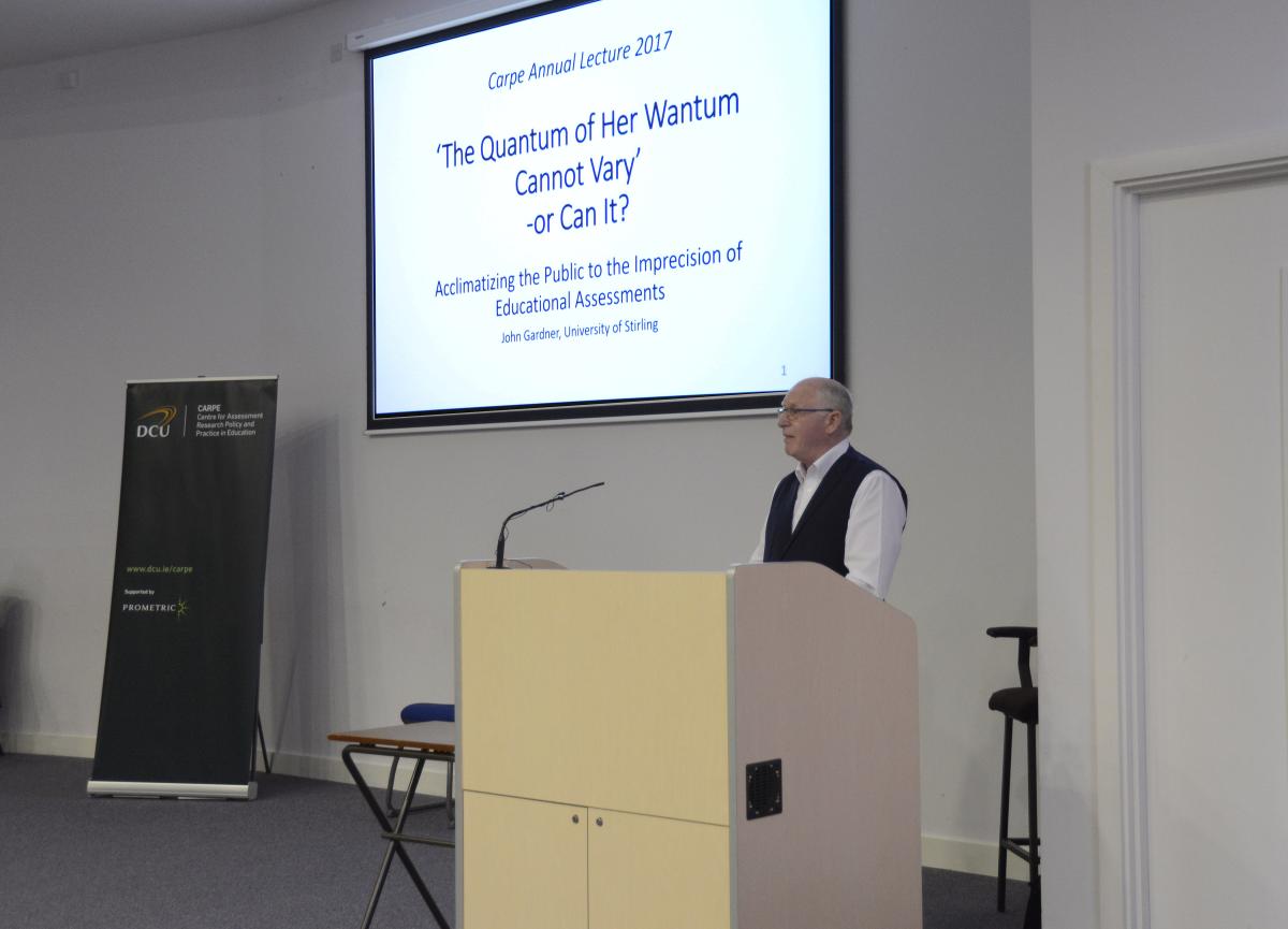 Prof. John Gardner delivering the annual CARPE Lecture