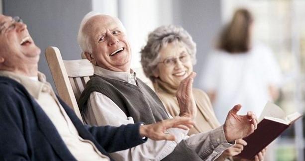 Older People laughing and chatting