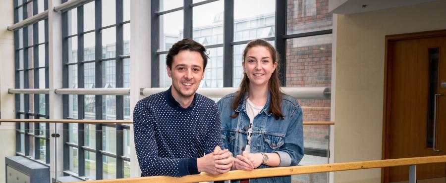 Naughton fellowship winners Carlos Alberto Canizares and Ciara Walsh 