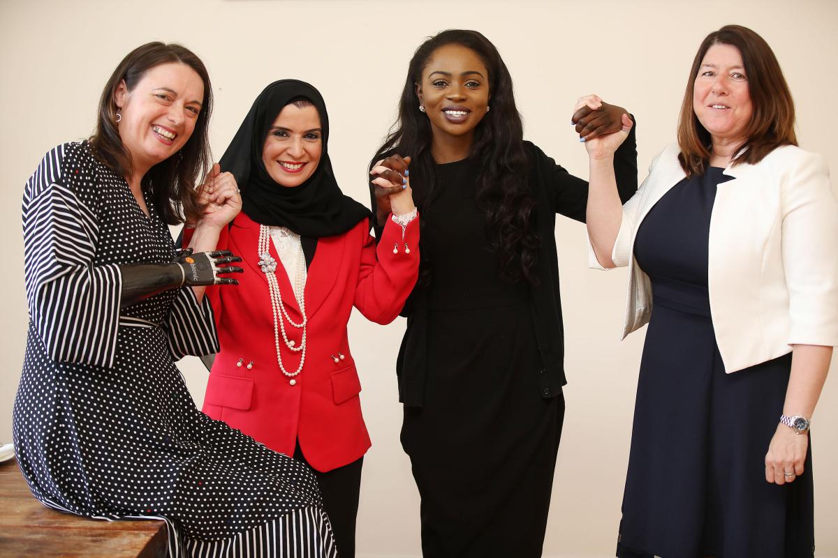 Seonaid O'Murchadha; H.E. Dr Amal Al Qubaisi; Deborah Somorin and Sandra Healy.