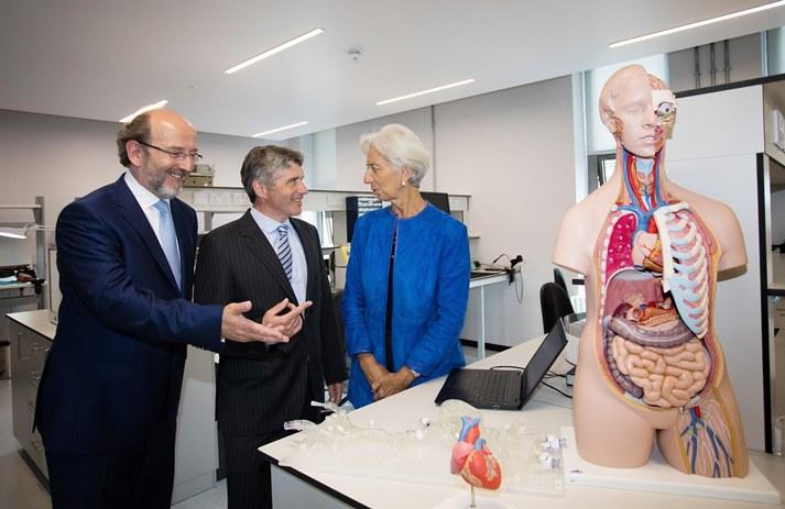 Christine Lagarde, MD, IMF meets world class innovators at Dublin City University