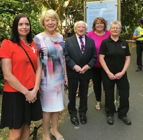 President Michael D Higgins attends Erasmus Exhibition