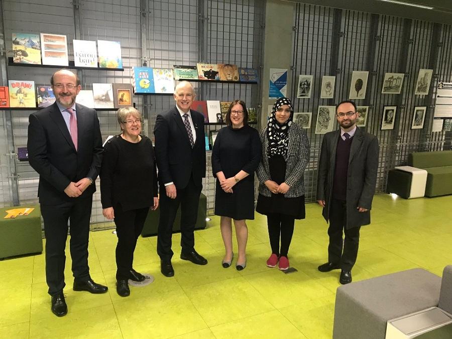 Minister of State David Stanton TD visits DCU Refugee exhibitions