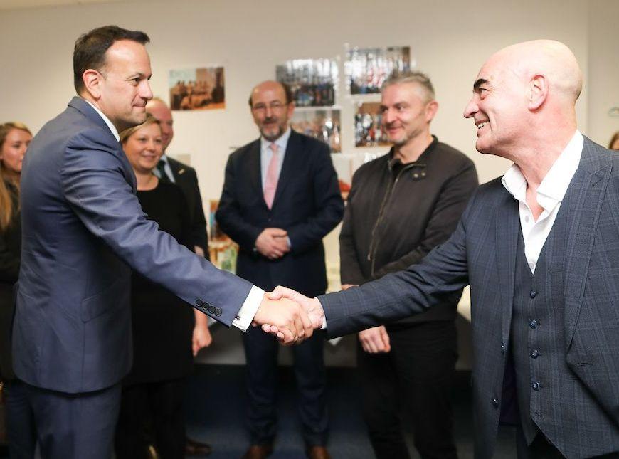 An Taoiseach greeting Guests at DCU in the Community.
