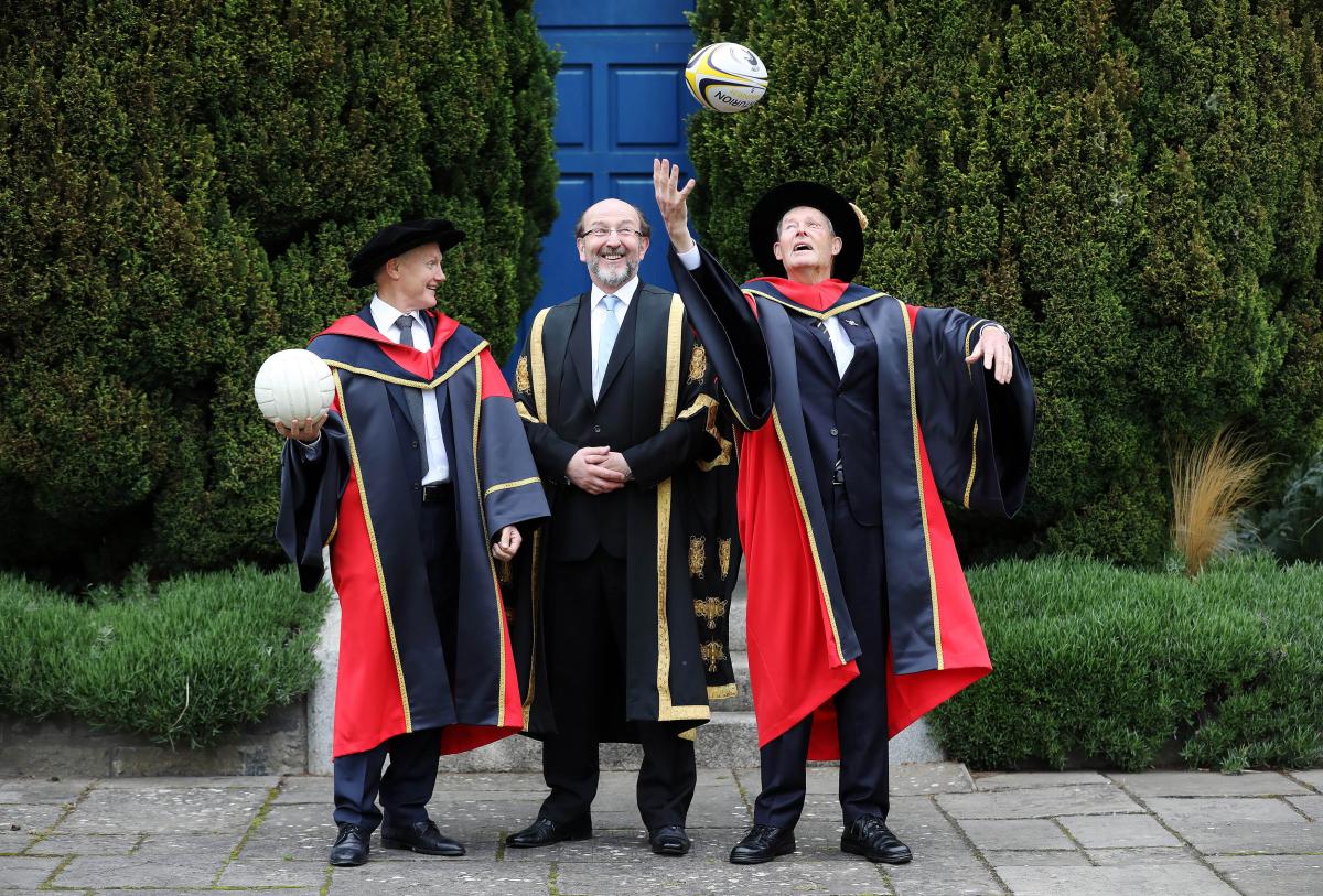 Joe Schmidt, Prof. Brian MacCraith and Micheál Ó Muircheartaigh