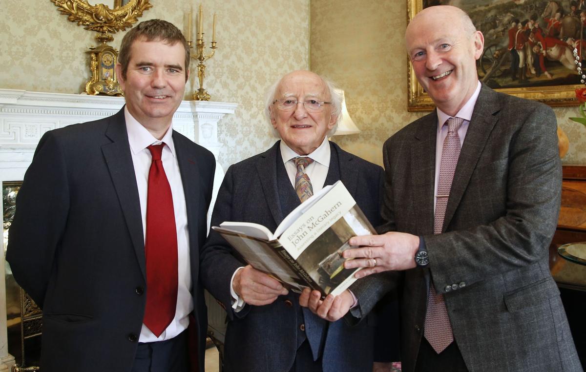 Book Presented to Michael D Higgins at Áras an Uachtaráin