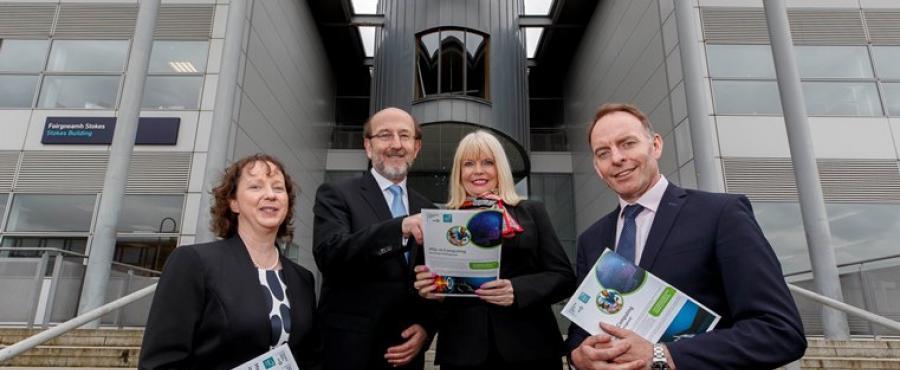 Prof Lisa Looney (Executive Dean, Faculty of Engineering & Computing), Prof Brian MacCraith (President, DCU), Mary Mitchell O'Co