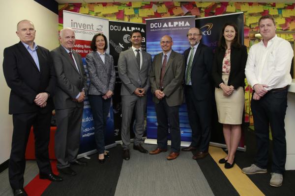 Pictured at the launch (l-r): Mark McCarville, Mindseed; Tony McDonald, Enterprise Ireland; Maria Johnston, DCU Invent; Domenico