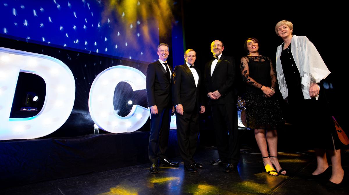 (L-R) Shay Walsh, Enda Kenny TD, Prof. Brian MacCraith, Lindsay Peat and Sr. Orla Treacy