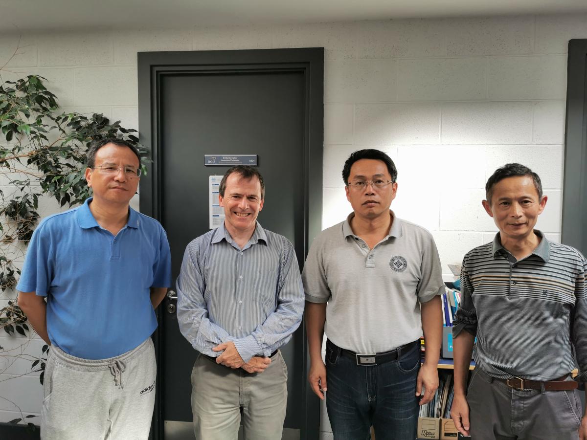 L-R: Professor Zichen Li , Dr Martin Collier (Director, Entwine Centre, DCU), Professor Yongli Tang, Dr Xiaojun Wang (Entwine Ce