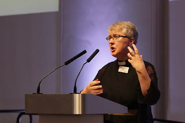 Rev. Prof. Anne Lodge speaking at the Anglican Interfaith Commission 2019 Regional Network Meeting, Monday 9th September 2019, C