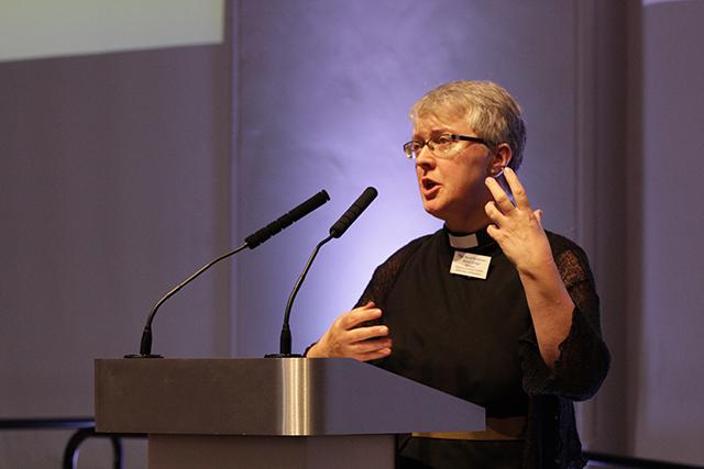 Rev. Prof. Anne Lodge speaking at the Anglican Interfaith Commission 2019 Regional Network Meeting, Monday 9th September 2019, C