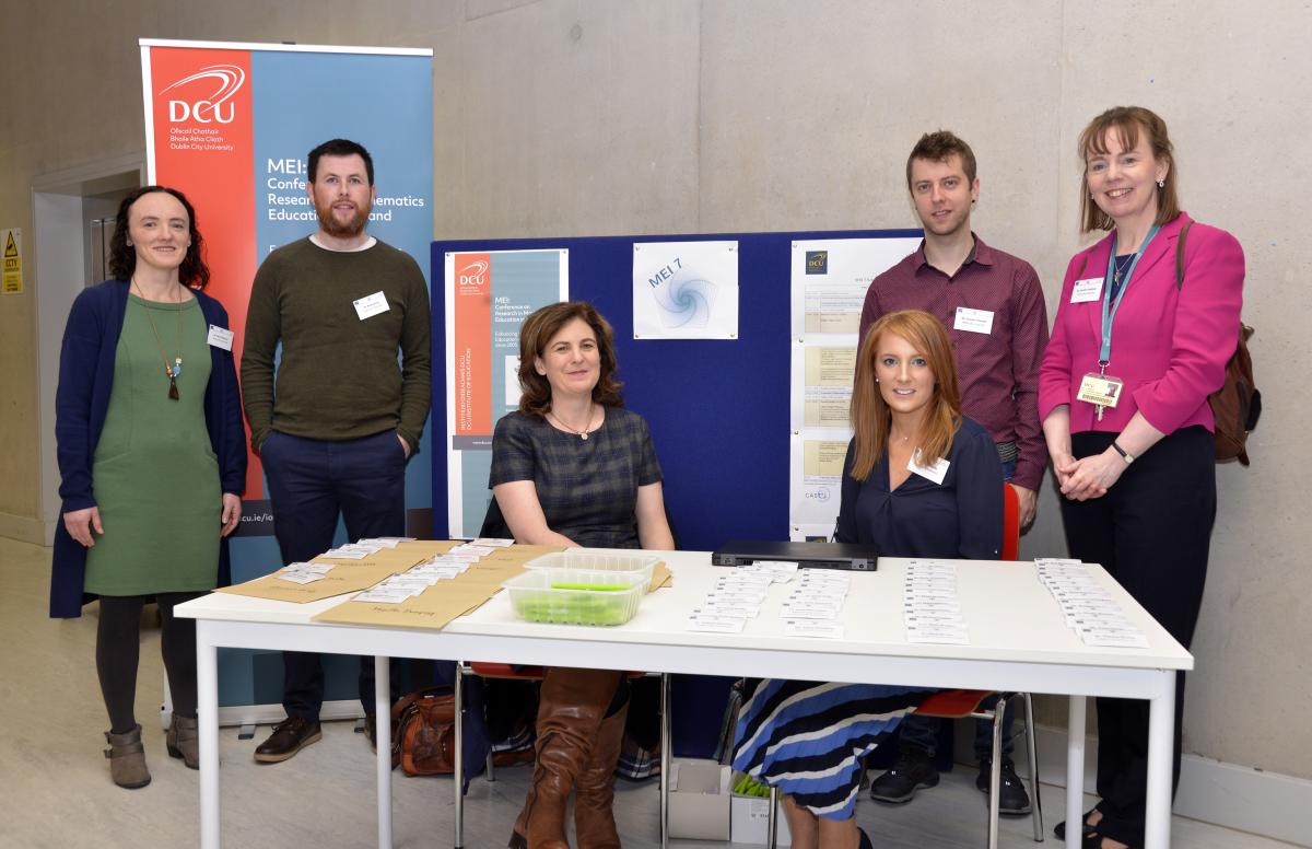 The MEI 7 Organising Committee (L-R): Siún Nic Mhuirí, Paul Grimes, Aisling Twohill (Chair), Fiona Giblin, Fionnnán Howard and L