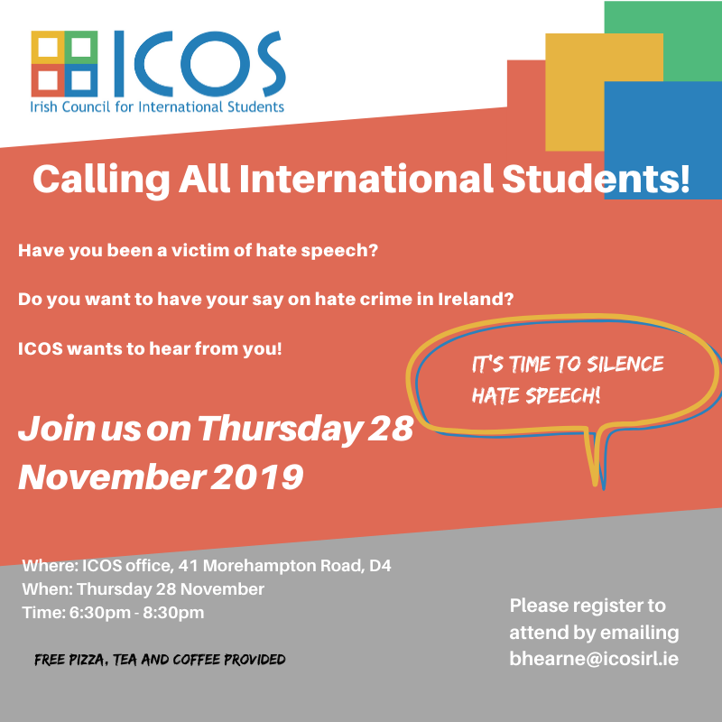 Irish Council for International Students Meeting 28th November 2019