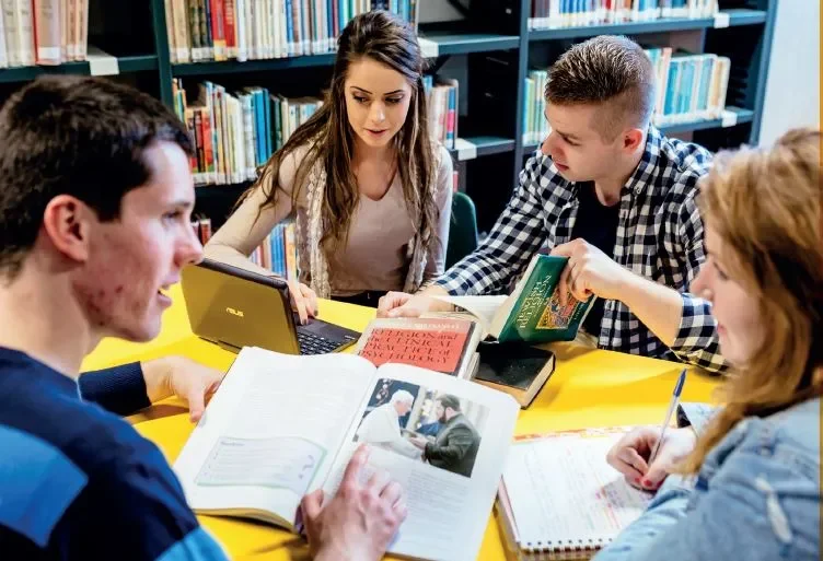 Students studying for exams