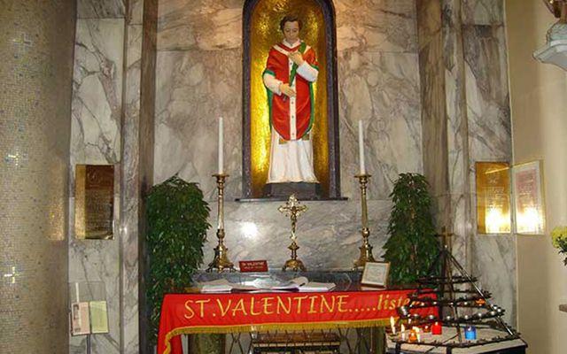 Image of the shrine of Saint Valentine in Whitefriars Church, Dublin