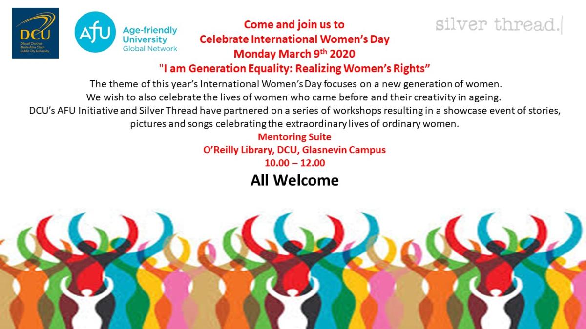 Colorful invitation to a women's day event