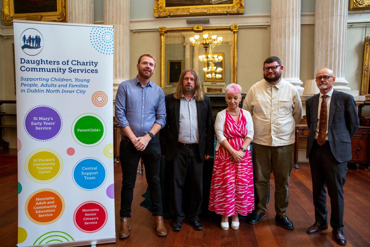 Gary Gannon, Social Democrats | Prof Paul Downes, DCU IoE | Mary McPhillips, Chief Executive Daughters of Charity Henrietta Street | Donal Fallon, local historian | Brendan Power, Chair of the Board Daughters of Charity Henrietta Street