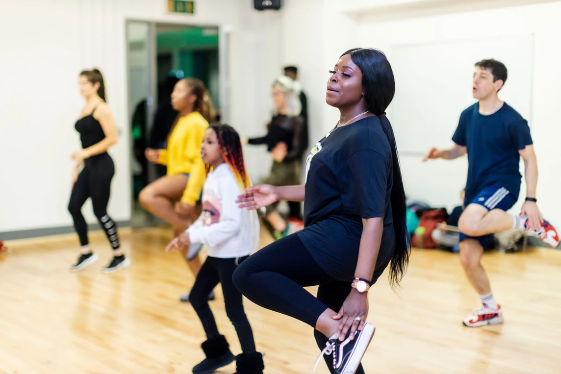 A woman teaching a dance class at Southside Moves