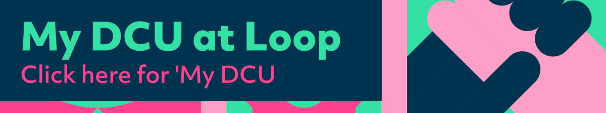 A banner with text saying 'Click here for My DCU At Loop'