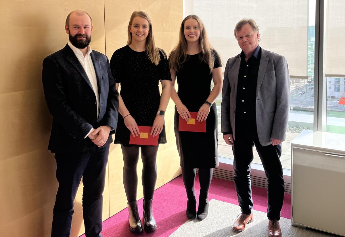 Picture shows (l to r) Keith Power, Partner Risk Assurance, PwC, Áine Lynn, Una McGinn, Renaat Verbruggen, Chair MSc, DCU.