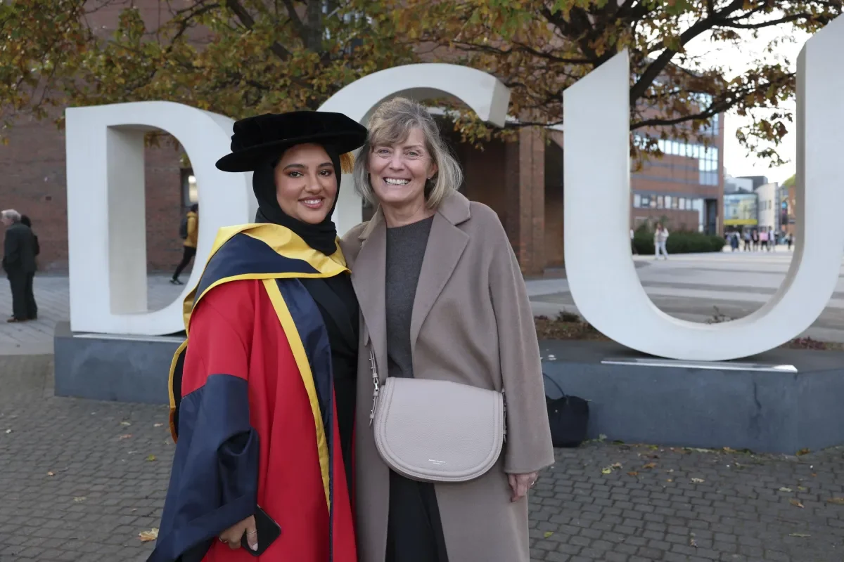 Phd student graduating with Lorna Fitzsimons supervisor