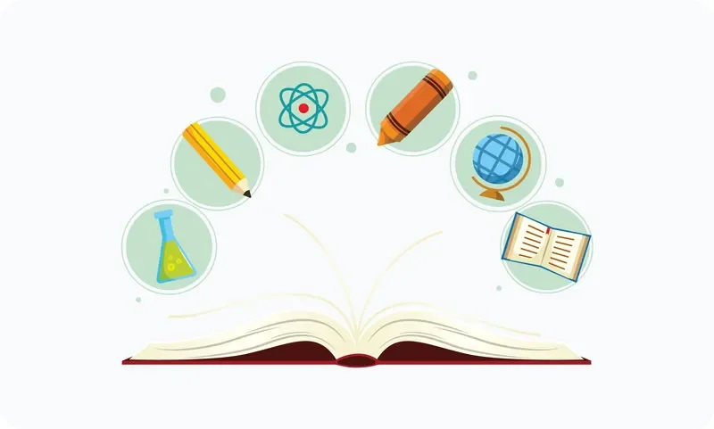 Book with symbols