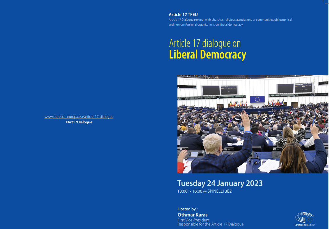 Philip McDonagh's contribution at the Article 17 dialogue on Liberal Democracy hosted by the European Parliament