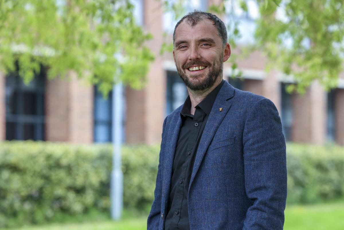 Shows Dr Gary Sinclair on DCU's Glasnevin campus