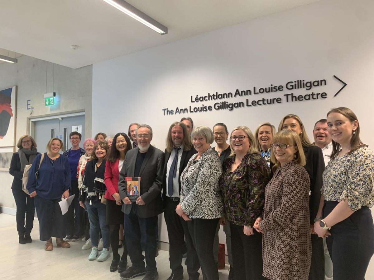 Shows the contributors and editors of a new Routledge Guide to equity in education at a symposium in St Pats