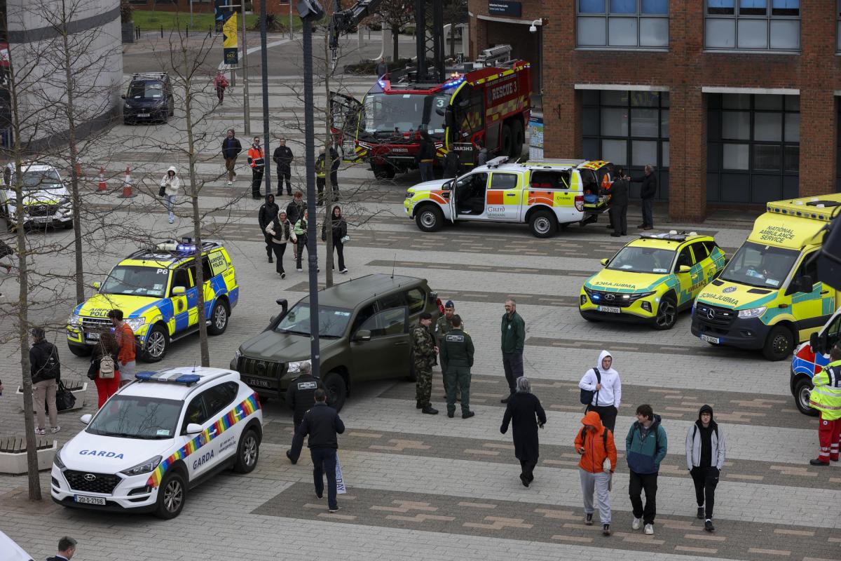 Shows emergency services on campus at DCU for services day 2023