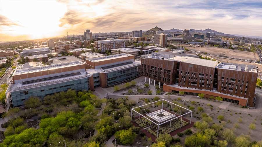 Shows Arizona State University Tempe campus