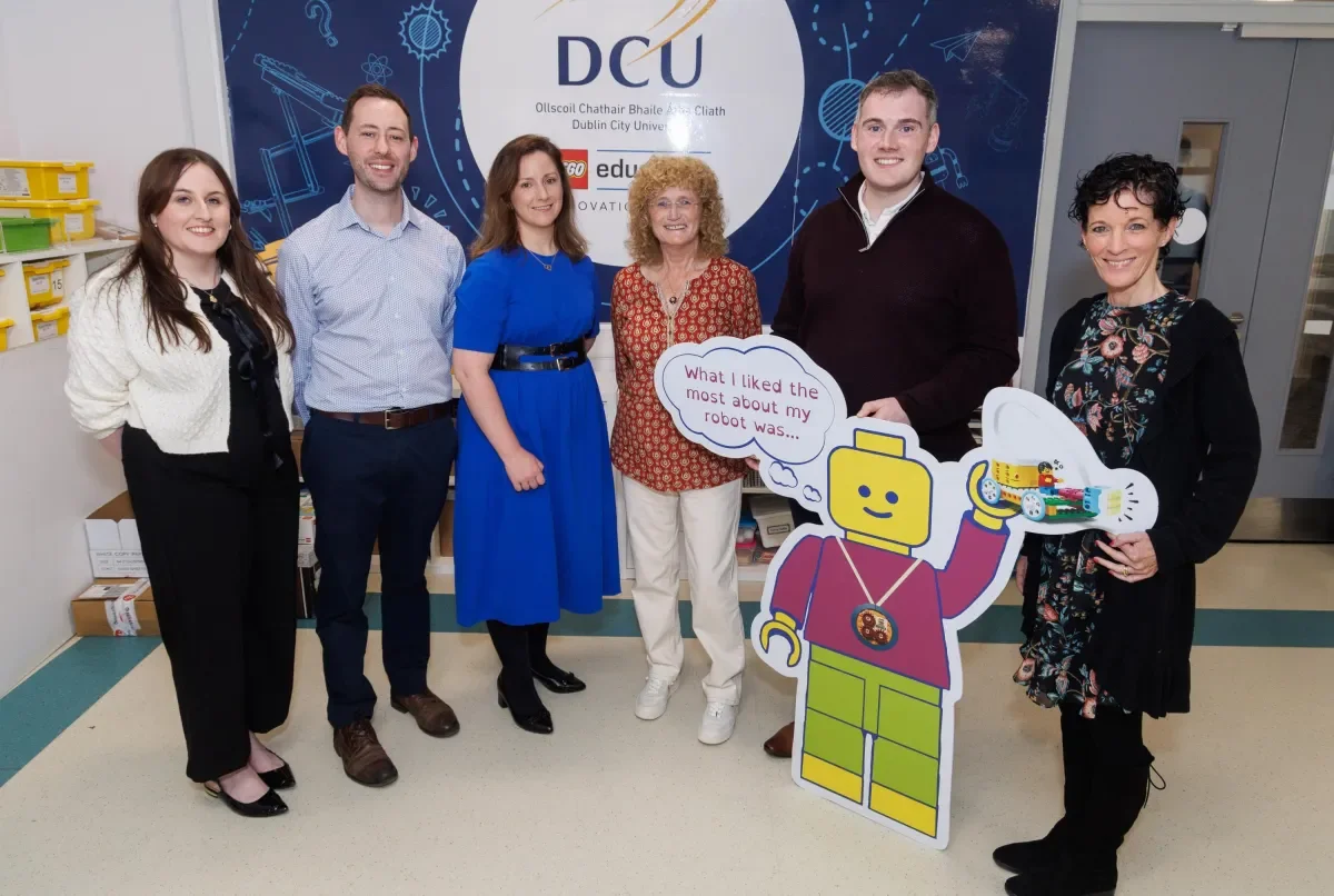 Shows Denis Moynihan and collaborators at launch event on DCU's st patrick's campus