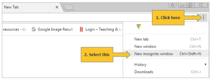 How to open an Incognito (private) browser in Google Chrome