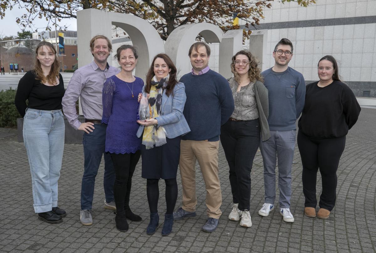 Shows members of staff from DCU School of Physical Sciences with Athena Swan Bronze Award