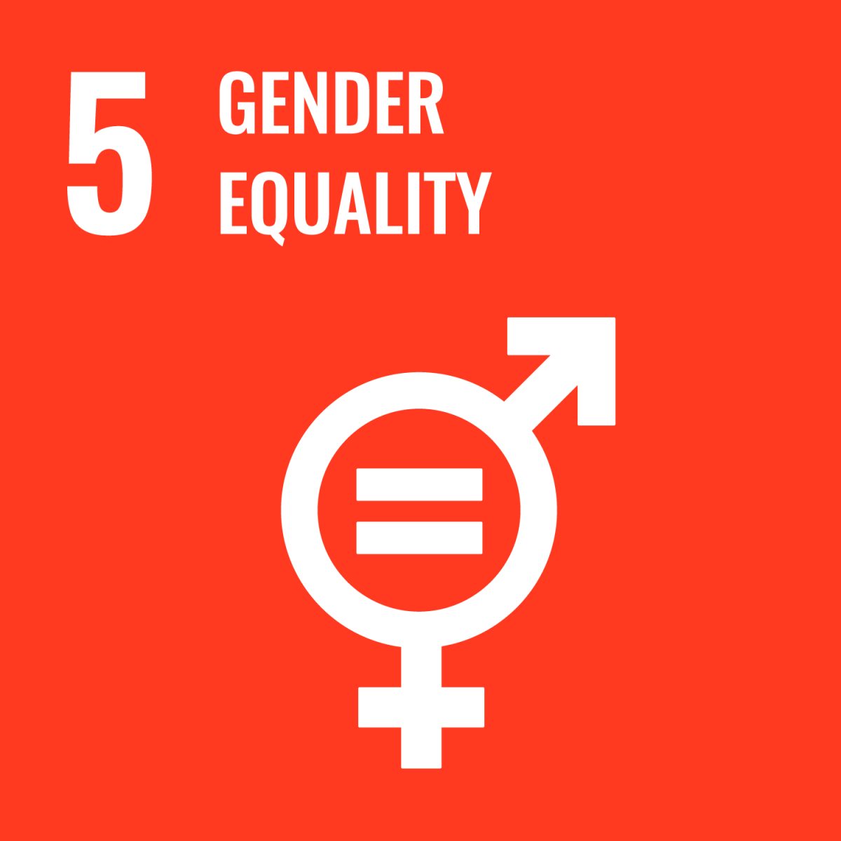 Shows UN SDG 5 - Gender Equality