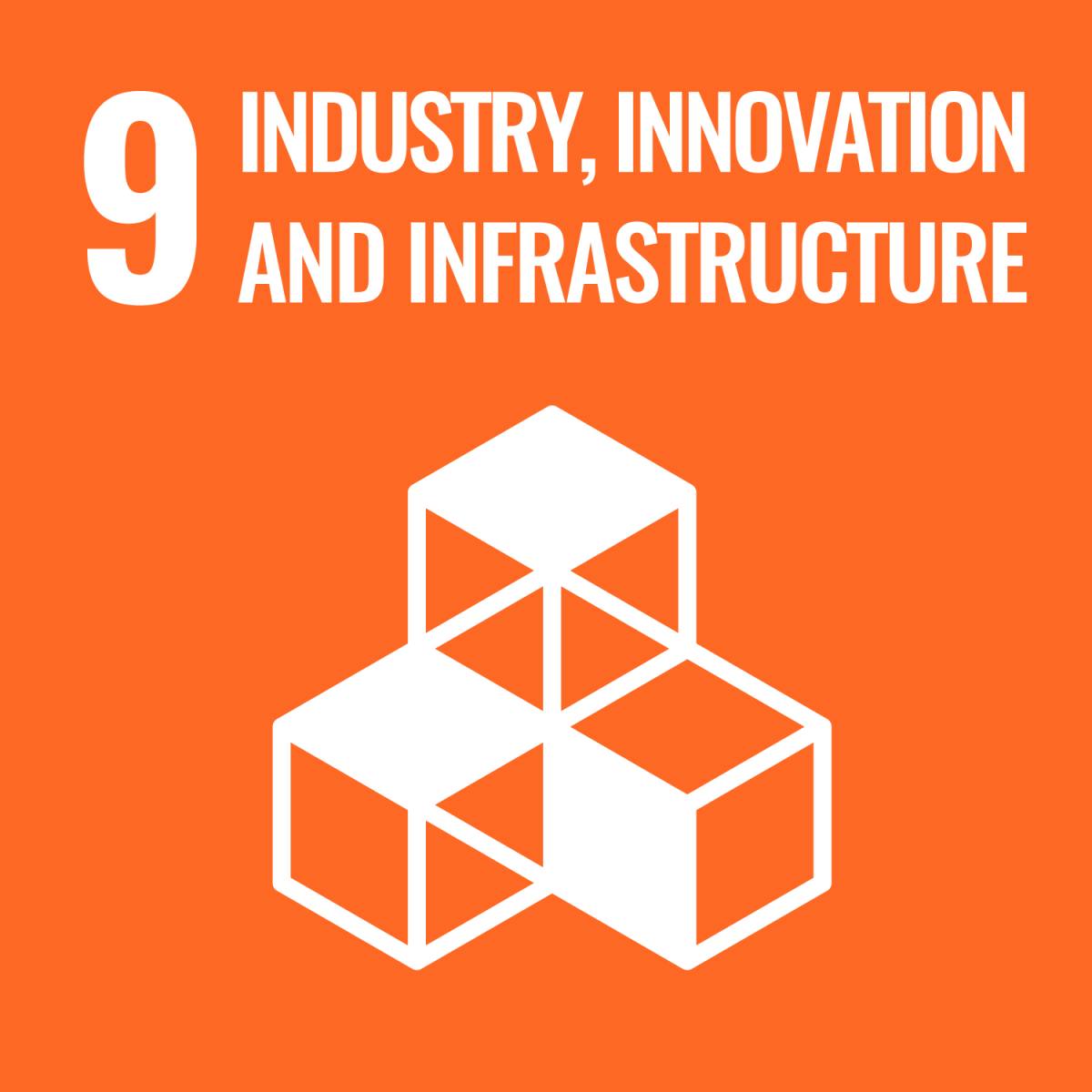 Shows UN SDG 9 Industry, Innovation and Infrastructure