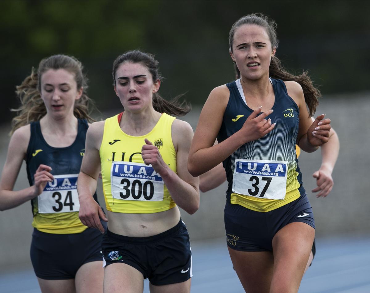 Shows Members of DCU Athletics team take part in the IUAA Inter Varsity Day 2023
