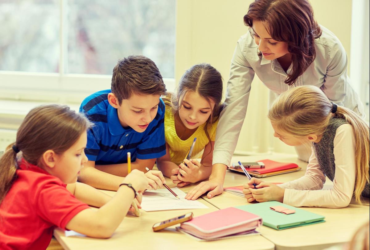 Teacher with Students